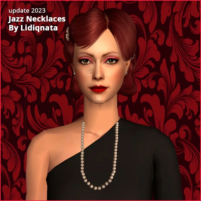 3 pearl necklaces by lidiqnata sims 2