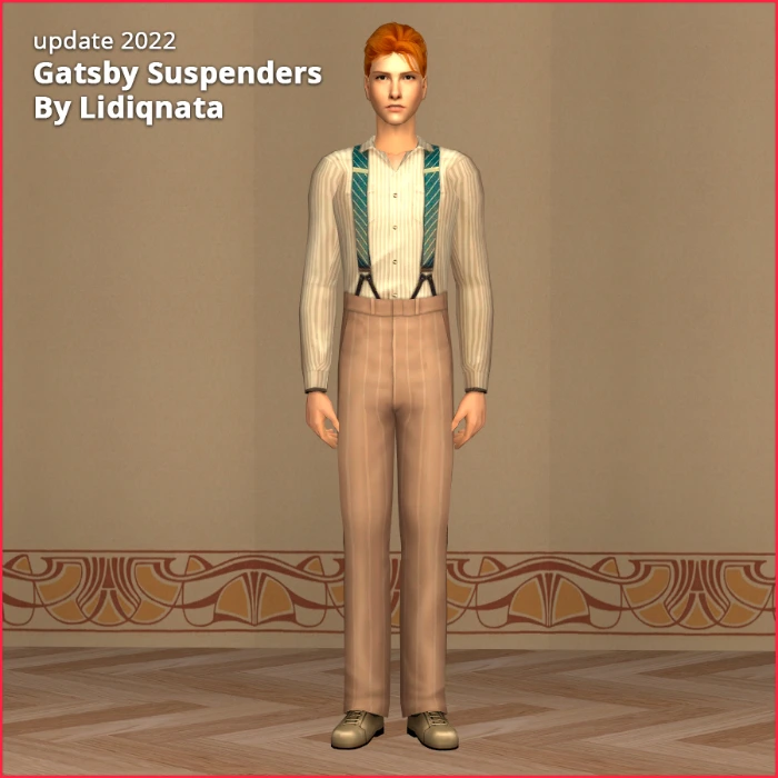 am great gatsby suspenders outfit by lidiqnata sims 2