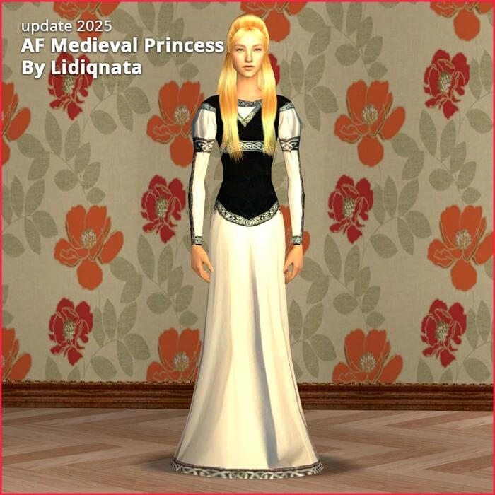 af medieval princess dress medieval by lidiqnata for sims 2