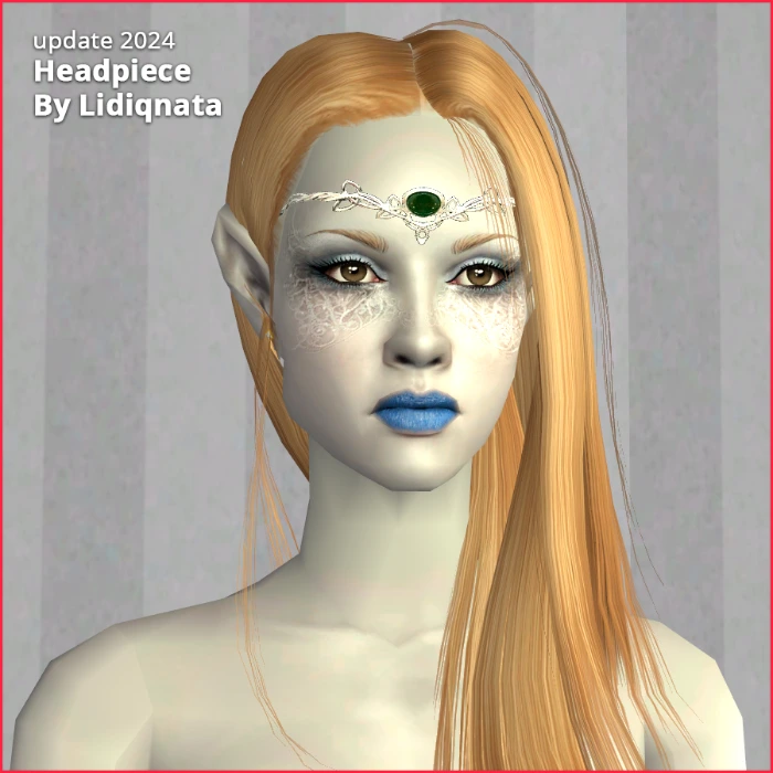 headpiece elven medieval by lidiqnata for sims 2