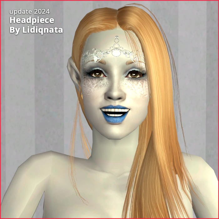 headpiece elven medieval by lidiqnata for sims 2
