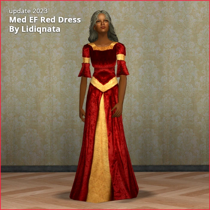 medieval ef gowns by lidiqnata for sims 2