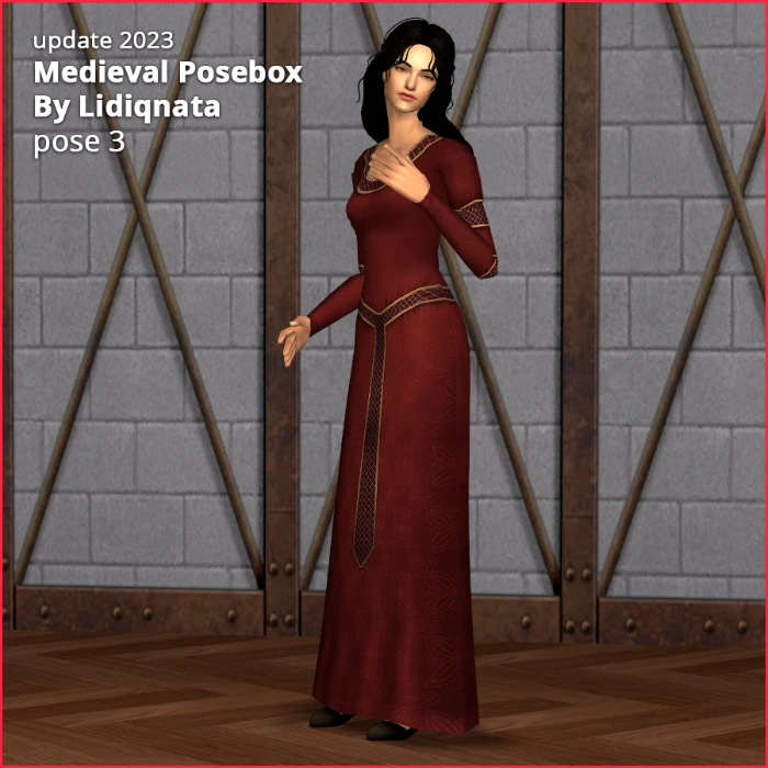 medieval pose 3 by lidiqnata for sims 2