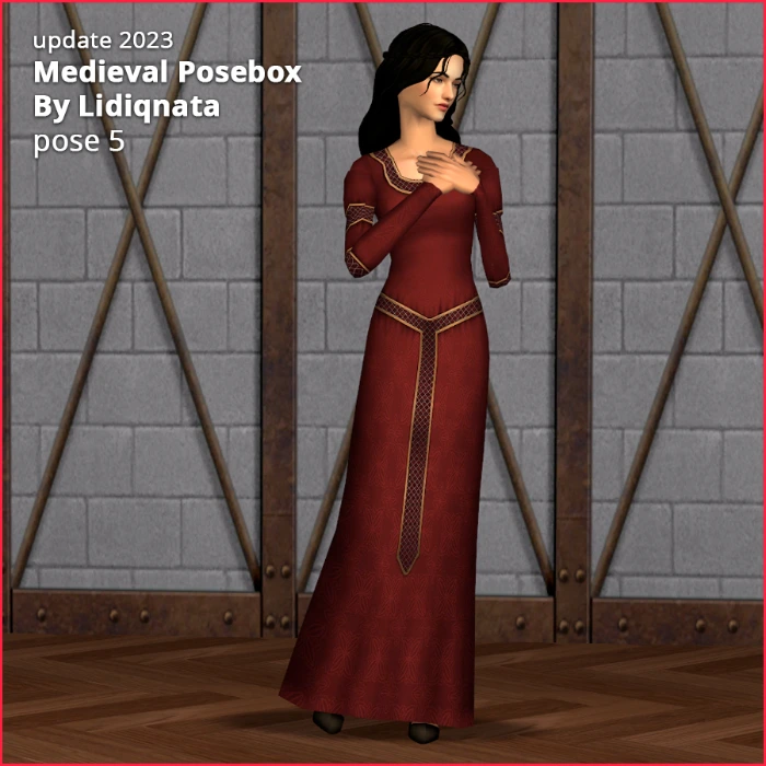 medieval pose 5 by lidiqnata for sims 2