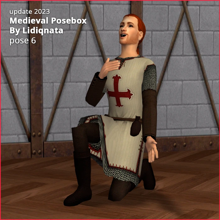medieval pose 6 by lidiqnata for sims 2