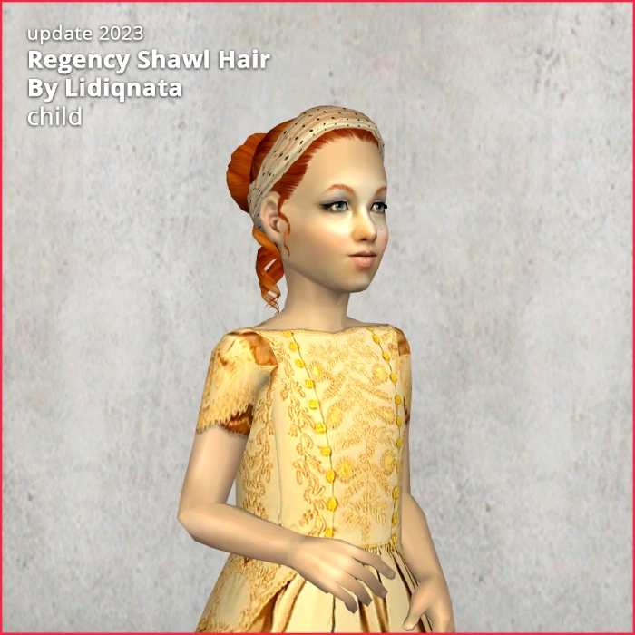 regency shawl hair set cf by lidiqnata for sims 2