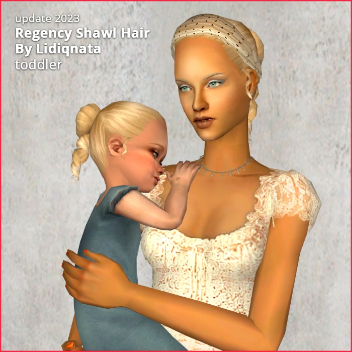regency shawl hair set pf by lidiqnata for sims 2