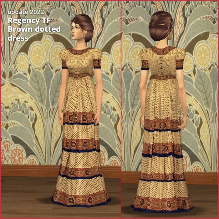 regency tf brown dotted dress