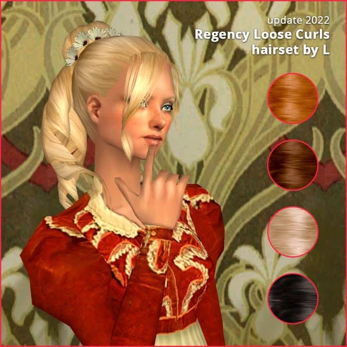 regency loose curls hair set by lidiqnata for sims 2