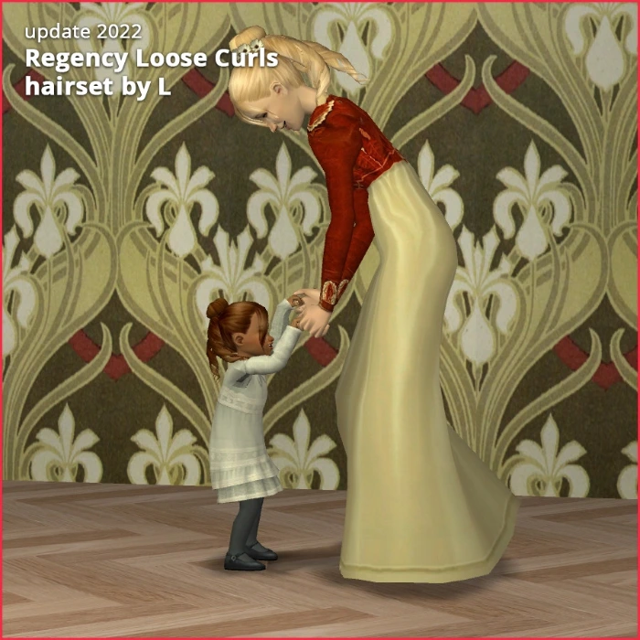 regency loose curls hair set toddler by lidiqnata for sims 2