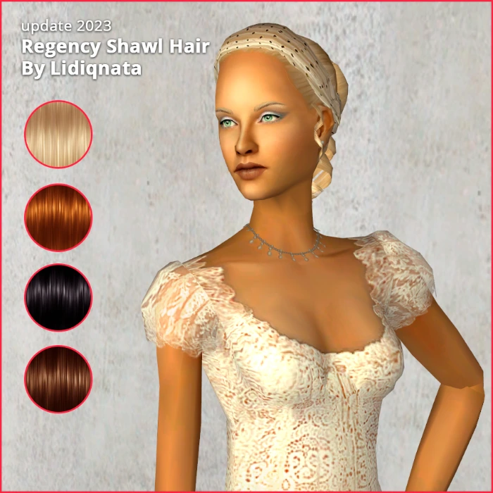 regency shawl hair set by lidiqnata for sims 2