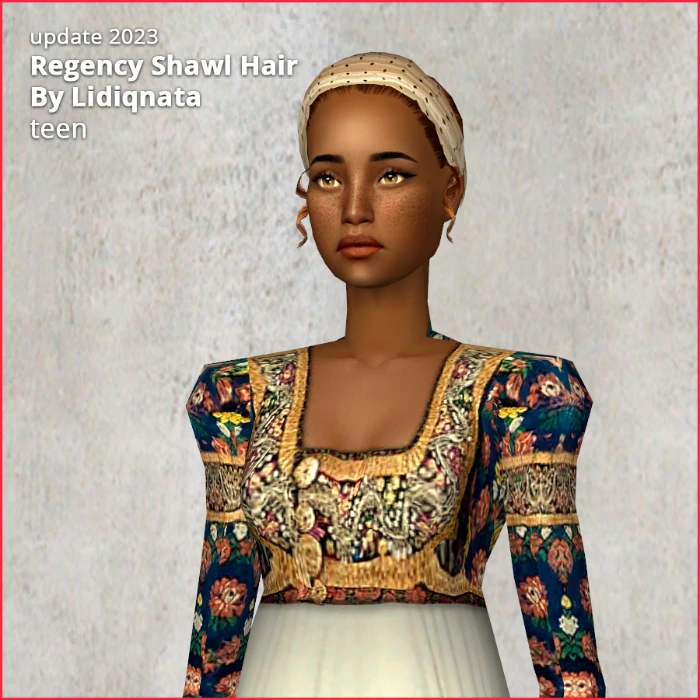 regency shawl hair set tf by lidiqnata for sims 2
