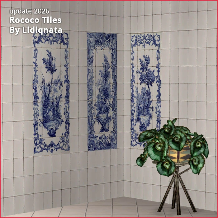 wall tiles rococo by lidiqnata for sims 2