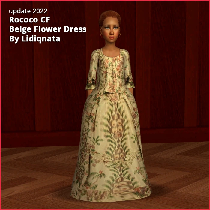 rococo cf beige flower by lidiqnata for sims 2