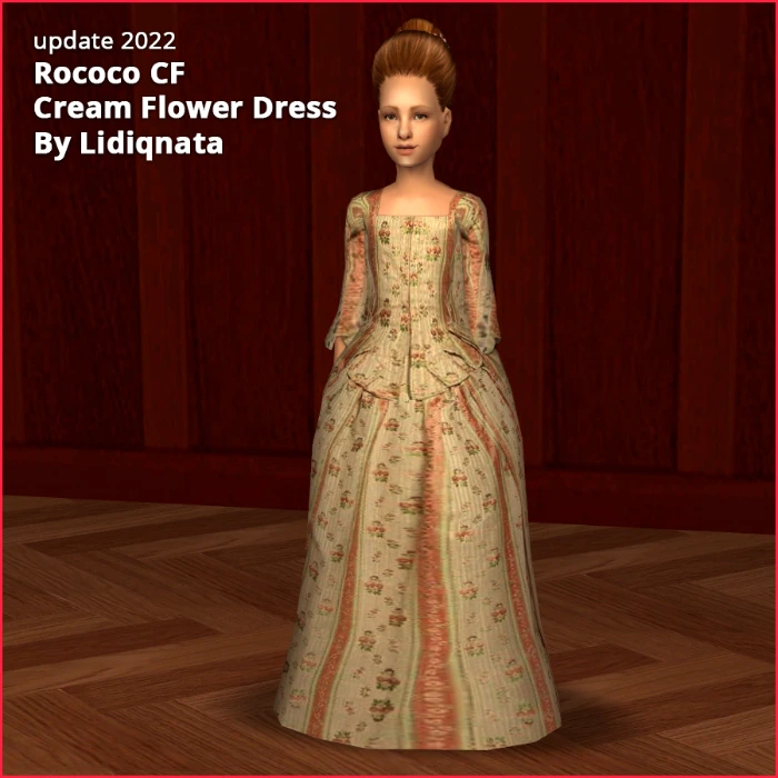 rococo cf cream flower by lidiqnata for sims 2