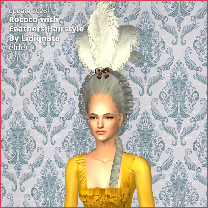 hair rococo feathers ef by lidiqnata for sims 2