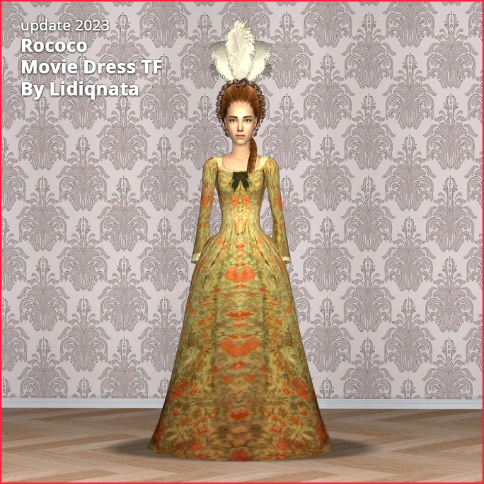 tf rococo movie dress by lidiqnata for sims 2