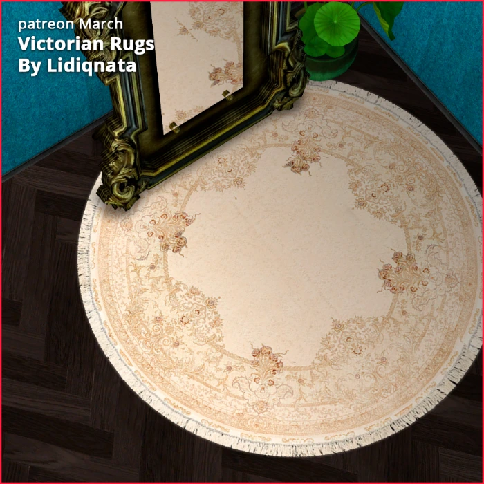 victorian rug 5 by lidiqnata for sims 2
