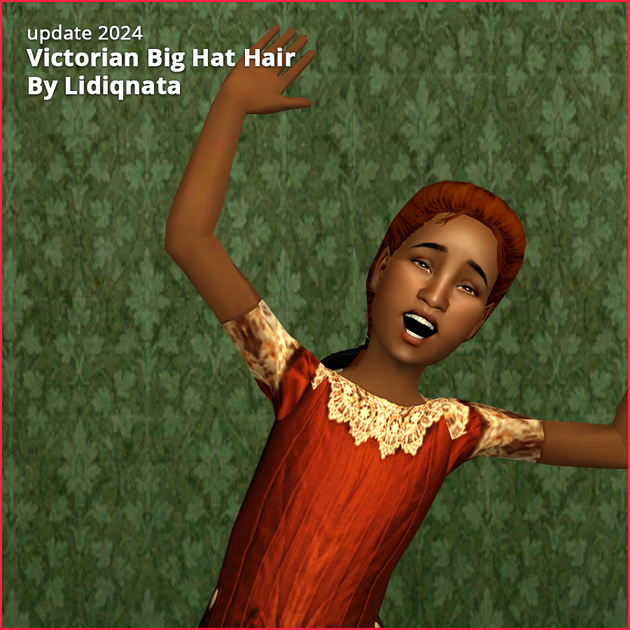 victorian big hat by lidiqnata for sims 2