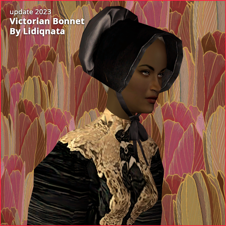 victorian bonnet hat ef by lidiqnata for sims 2