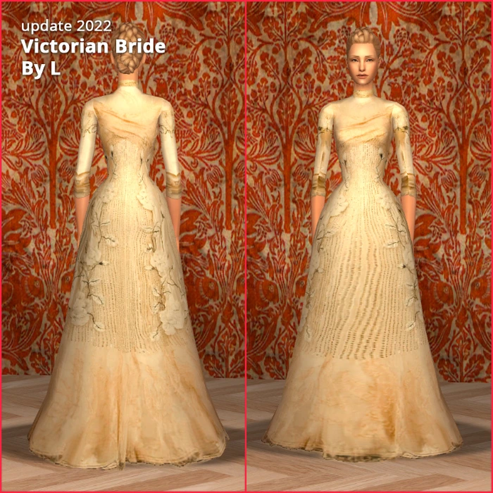 bridal victorian 1900s dress af by lidiqnata sims 2