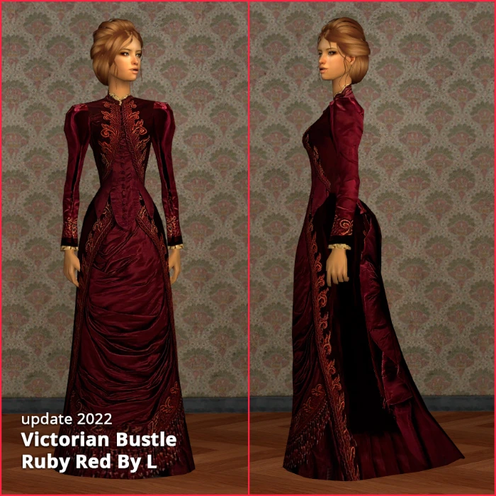 ruby bustle af dress by lidiqnata sims 2