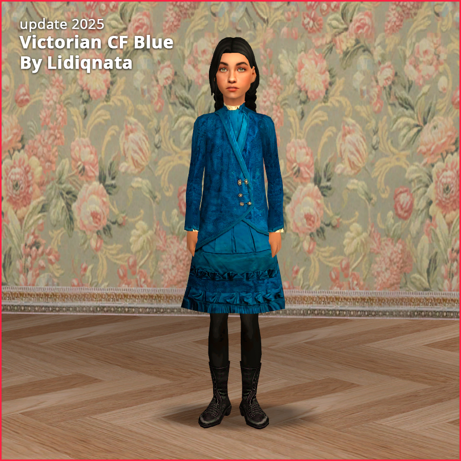 victorian short dress cf by lidiqnata for sims 2