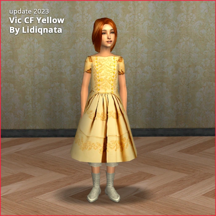 victorian cf day dress by lidiqnata for sims 2