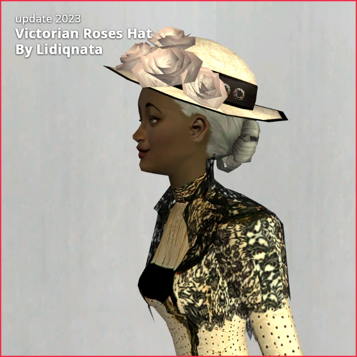 victorian rose hat ef by lidiqnata for sims 2