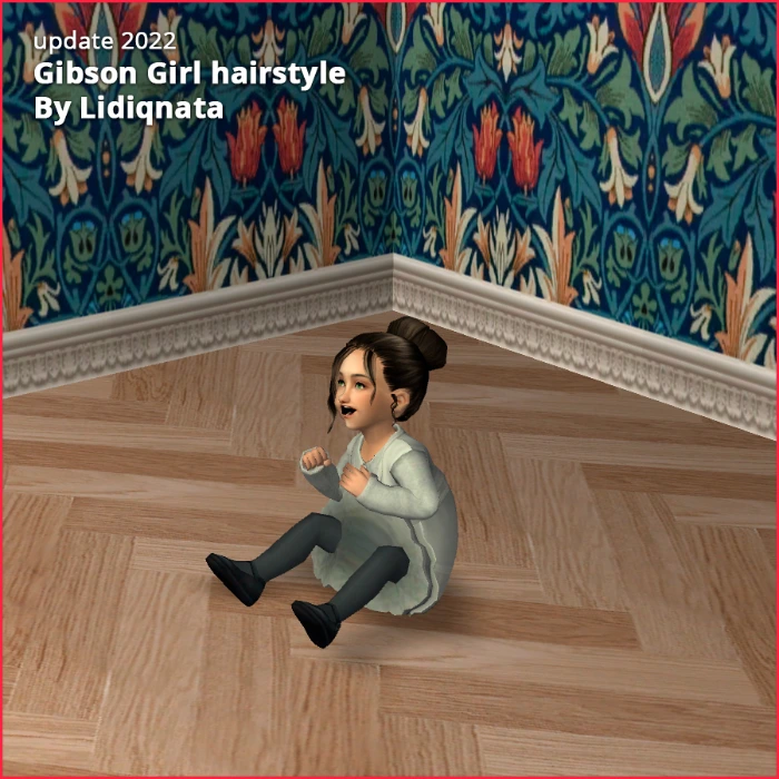 victorian gibson girl hairstyle set toddler by lidiqnata for sims 2