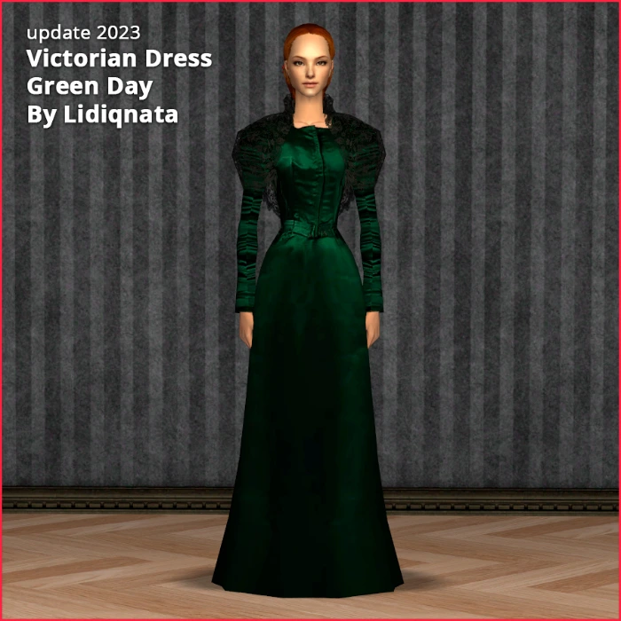 victorian shawl green day by lidiqnata for sims 2