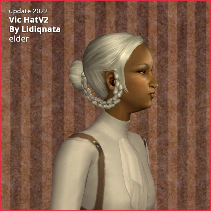 victorian hat hairstyle v2 elder no hat by lidiqnata for sims 2