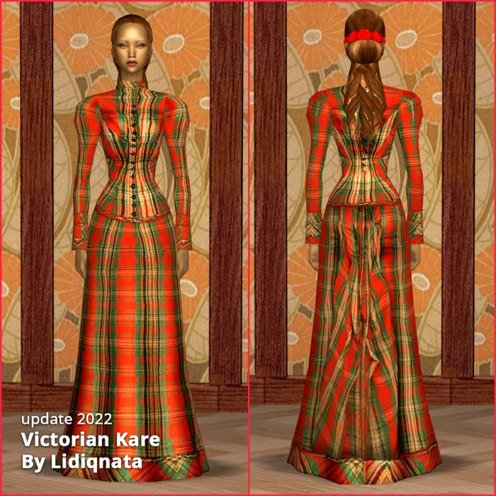 victorian kare dress by lidiqnata for sims 2