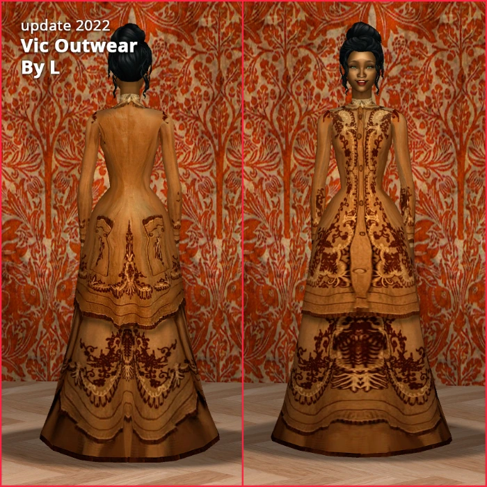 outwear victorian 1900s dress af by lidiqnata sims 2