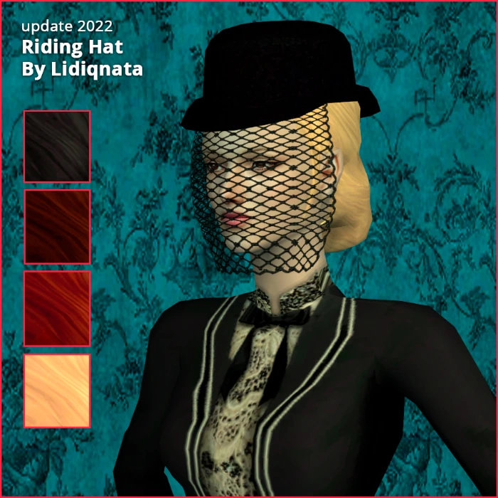 victorian riding hat hairstyle set by lidiqnata for sims 2