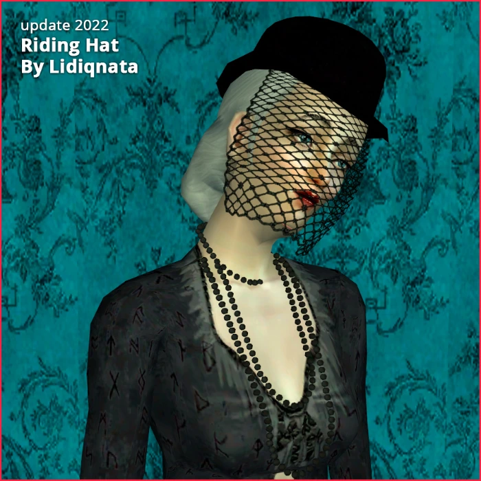 victorian riding hat hairstyle set elder by lidiqnata for sims 2