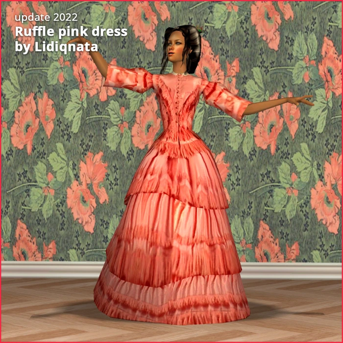 victorian af ruffled pink dress