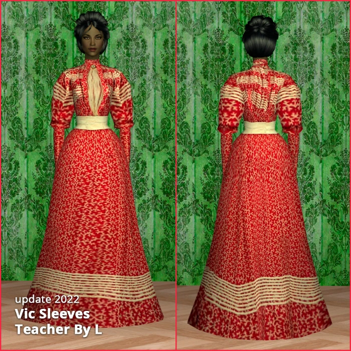 teacher victorian dress with sleeves af by lidiqnata sims 2