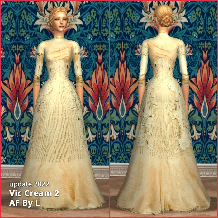 cream victorian dress af by lidiqnata sims 2