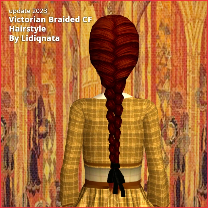 victorian cf braided hairstyle back by lidiqnata for sims 2