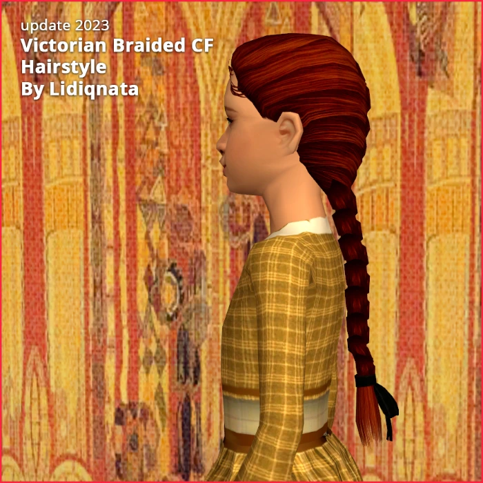 victorian cf braided hairstyle sides by lidiqnata for sims 2