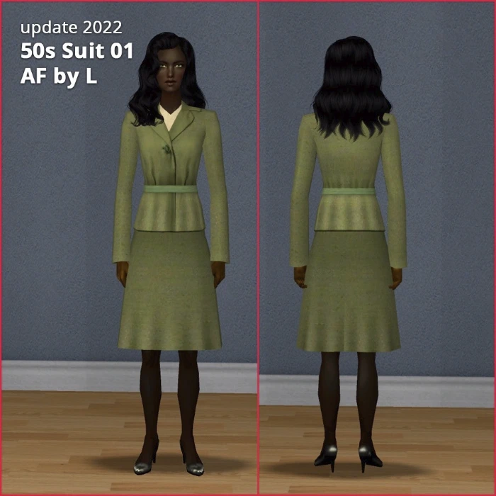 vintage green suit 50s af by lidiqnata sims 2