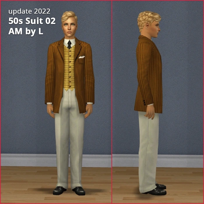 vintage green suit 50s am 2 by lidiqnata sims 2