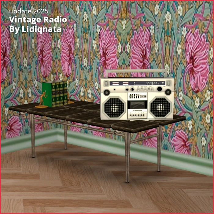vintage radio by lidiqnata sims 2