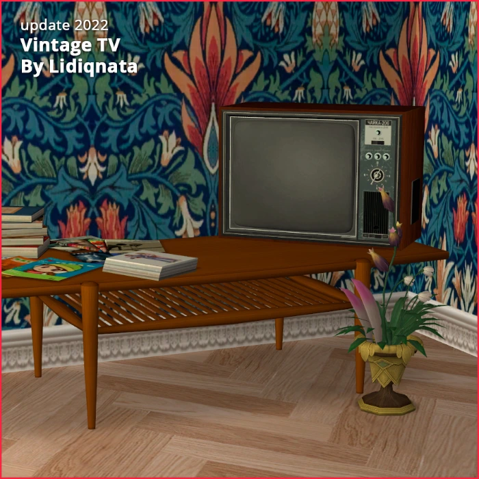 vintage tv af by lidiqnata sims 2
